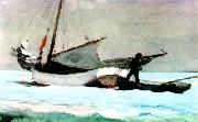 Winslow Homer Stowing the Sail, Bahamas Germany oil painting reproduction